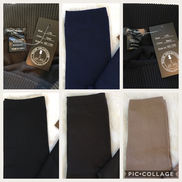 ❗️LAST 1 Tan(L/XL)❗️Textured Fleece Lined Leggings - Picture 4 of 5